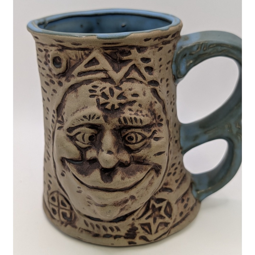 Jim Rumph Cross-eyed Ogre Tankard Coffee Mug w Gremlin Inside Signed 1971 EUC